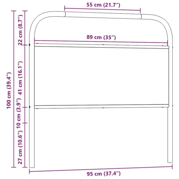 vidaXL Savustettu tammipääty 90 cm teräs ja valmistettu puu