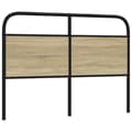 Pikkukuva 1 / 7: vidaXL Sängynpääty Sonoma-tammi 120 cm teräs ja tekninen puu