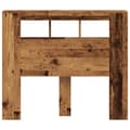 Miniatyrbilde 7 av 11: vidaXL Sengegavl med LED gammelt tre 120x18,5x103,5 cm konstruert tre