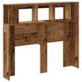 Miniatyrbilde 9 av 11: vidaXL Sengegavl med LED gammelt tre 120x18,5x103,5 cm konstruert tre