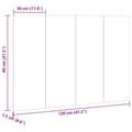 Miniatyrbilde 8 av 9: vidaXL Sengegavl artisan eik 120x1,5x80 cm konstruert tre