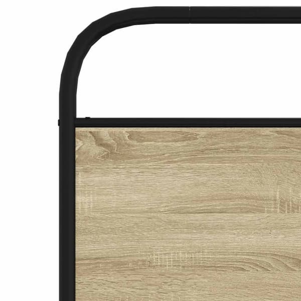 vidaXL Hodegavl sonoma eik 107 cm stål og konstruert tre