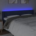 Miniatyrbild 4 av 6: Sänggavel LED blå 183x16x78/88 cm tyg