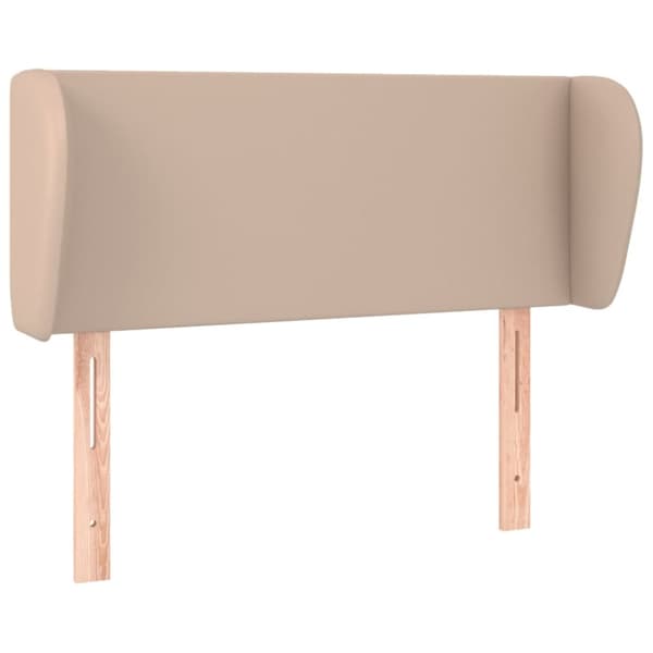 Sänggavel med kanter cappuccino 83x23x78/88 cm konstläder