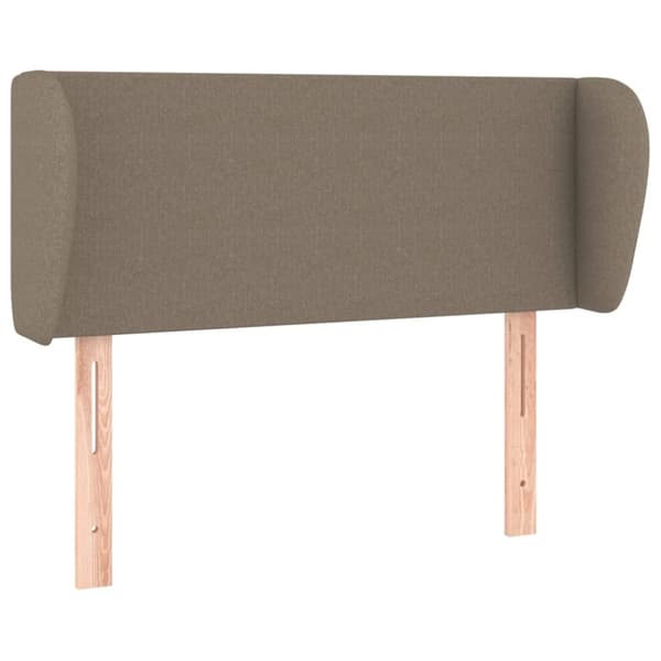 Sänggavel med kanter taupe 83x23x78/88 cm tyg