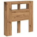 Miniatyrbilde 4 av 11: vidaXL Sengegavl med LED artisan eik 100x18,5x103,5 cm konstruert tre
