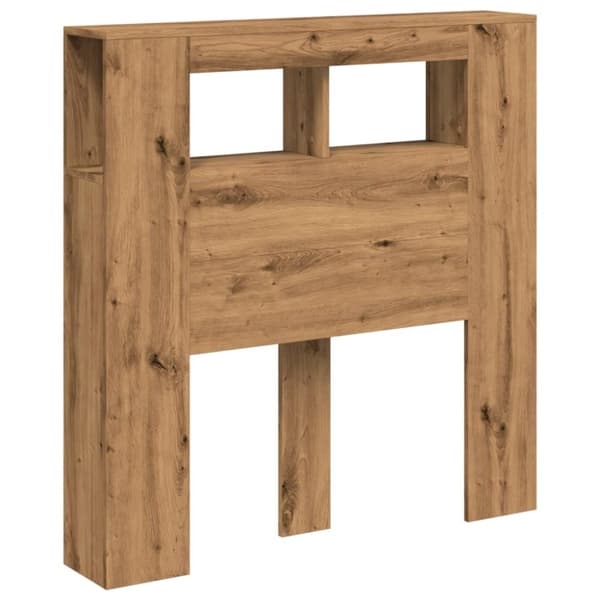 vidaXL Sengegavl med LED artisan eik 100x18,5x103,5 cm konstruert tre