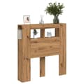 Miniatyrbilde 6 av 11: vidaXL Sengegavl med LED artisan eik 100x18,5x103,5 cm konstruert tre