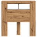 Miniatyrbilde 7 av 11: vidaXL Sengegavl med LED artisan eik 100x18,5x103,5 cm konstruert tre