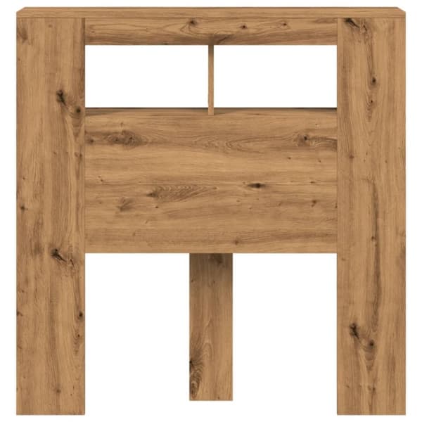 vidaXL Sengegavl med LED artisan eik 100x18,5x103,5 cm konstruert tre