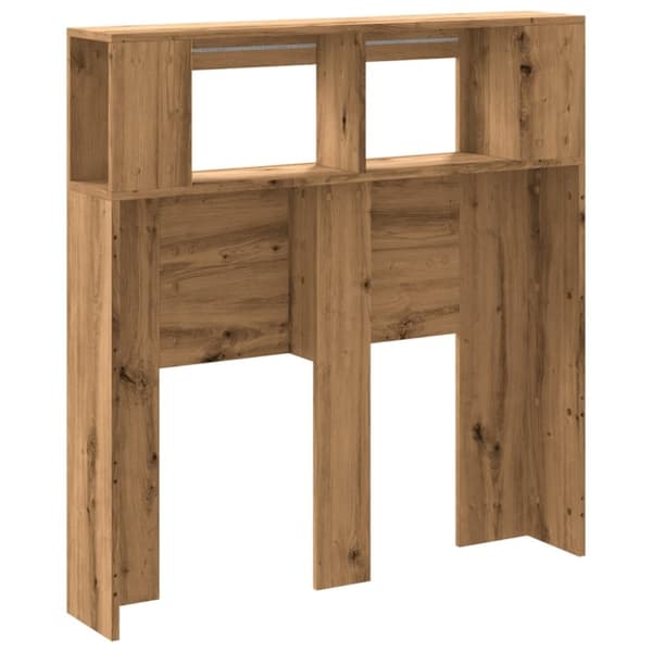 vidaXL Sengegavl med LED artisan eik 100x18,5x103,5 cm konstruert tre
