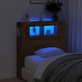 Miniatyrbilde 2 av 11: vidaXL Sengegavl med LED artisan eik 100x18,5x103,5 cm konstruert tre