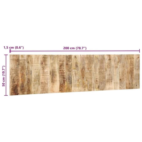 vidaXL Hodegavl 200 cm grovt heltre mangotre