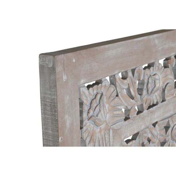 Päätylevy Home ESPRIT Harmaa Puu MDF 180 x 3,5 x 180 cm