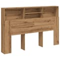 Miniatyrbilde 3 av 11: vidaXL Hodegavl med hylle artisan 180x19x103,5 cm konstruert tre