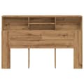 Miniatyrbilde 5 av 11: vidaXL Hodegavl med hylle artisan 180x19x103,5 cm konstruert tre