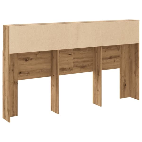 vidaXL Hodegavl med hylle artisan 180x19x103,5 cm konstruert tre