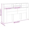 Miniatyrbilde 10 av 11: vidaXL Hodegavl med hylle artisan 180x19x103,5 cm konstruert tre