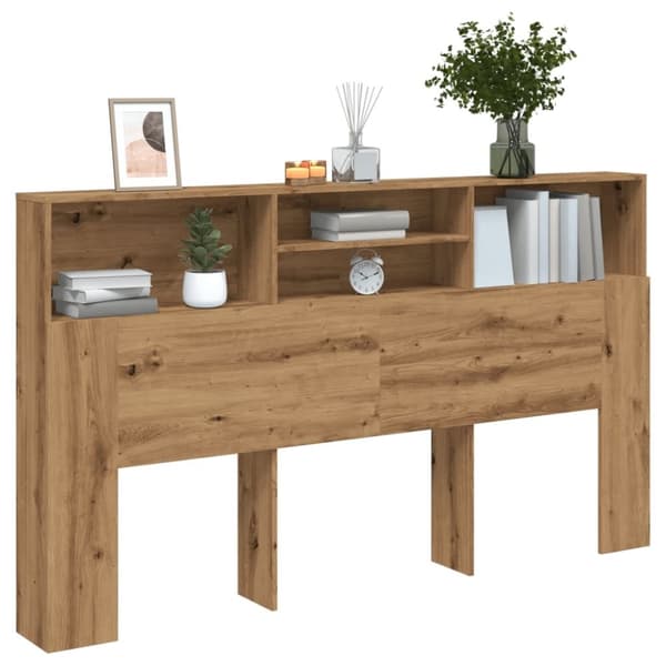vidaXL Hodegavl med hylle artisan 180x19x103,5 cm konstruert tre