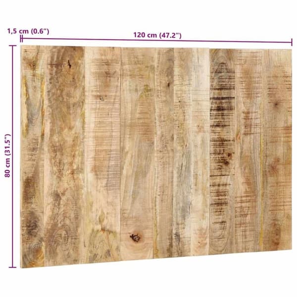 vidaXL Sängynpääty 120 cm Massiivipuuta mango