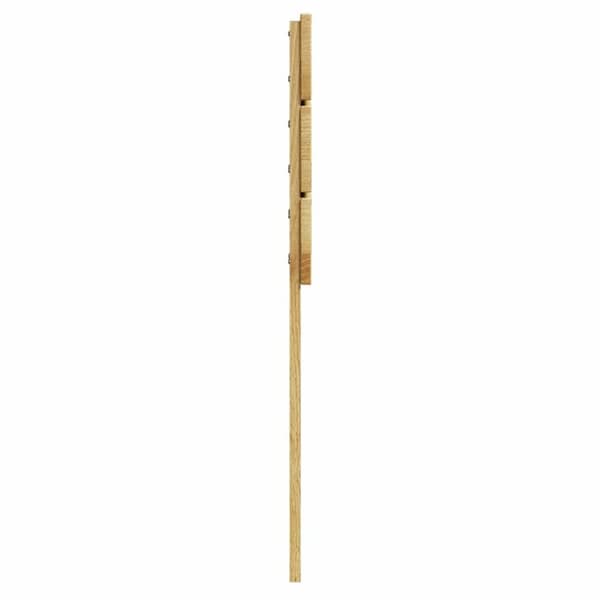 vidaXL hovedgærde 75 cm massivt træ eg