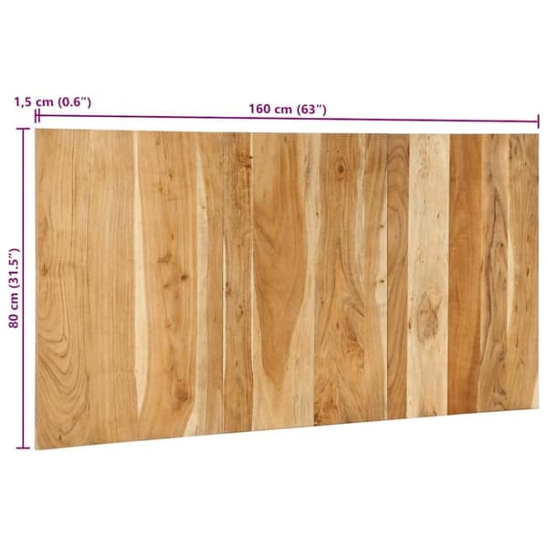 vidaXL Sängynpääty 160 cm Massiivipuu akaasia