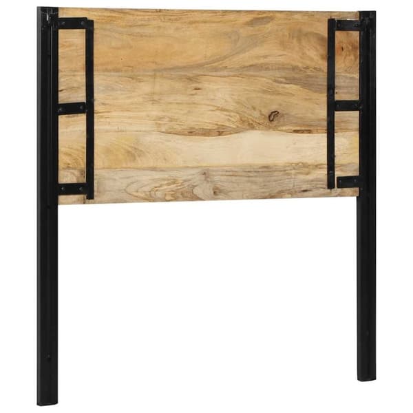 vidaXL Sängynpääty 100 cm Massiivipuu Mango ja Iron
