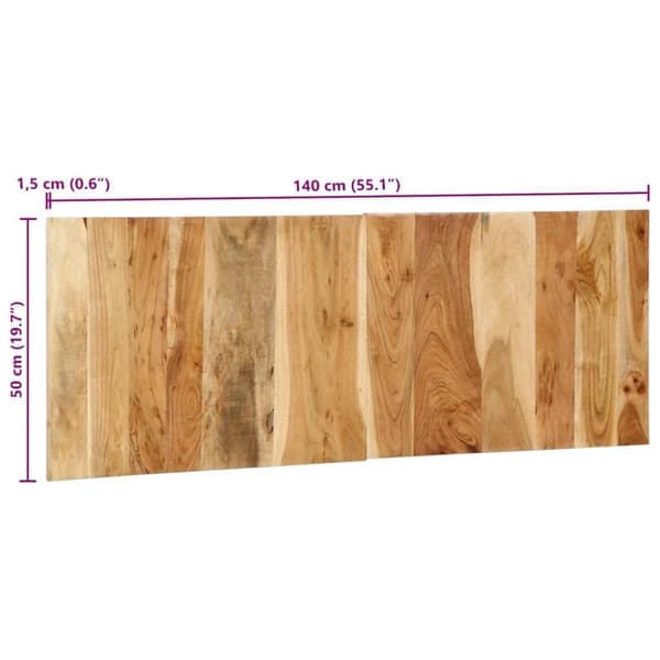 vidaXL Sängynpääty 140 cm Massiivipuu akaasia