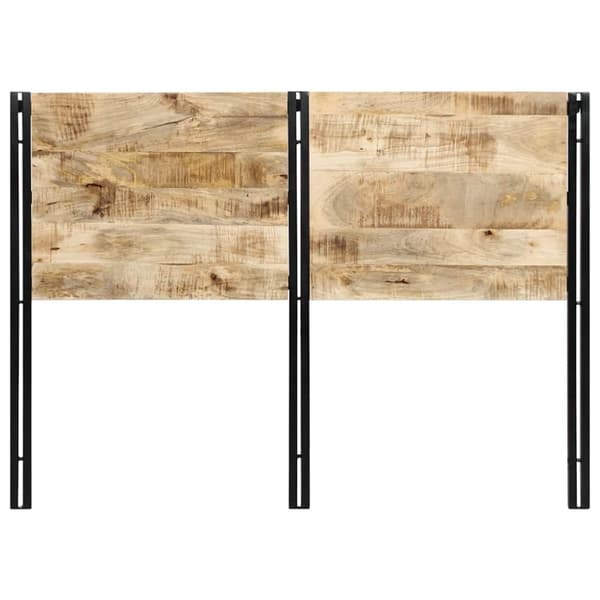 vidaXL sängynpääty 140 cm täysi mangopuu ja rauta