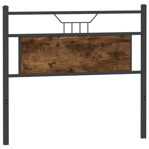 vidaXL Sängynpääty savutammi 100 cm tekninen puu ja teräs