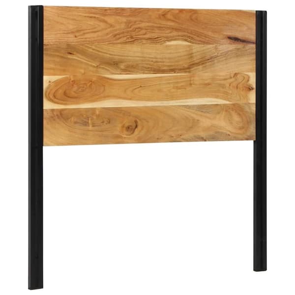 vidaXL sengegavl 100 cm massivt akacietræ og jern
