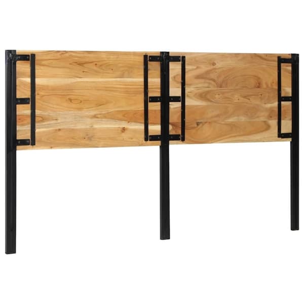 vidaXL sengegavl 180 cm massivt akacietræ og jern