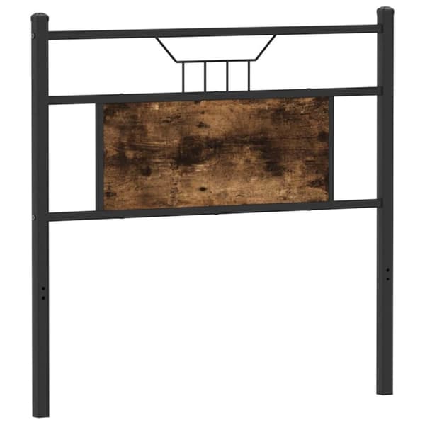 vidaXL Sängynpääty savutammi 75 cm tekninen puu ja teräs