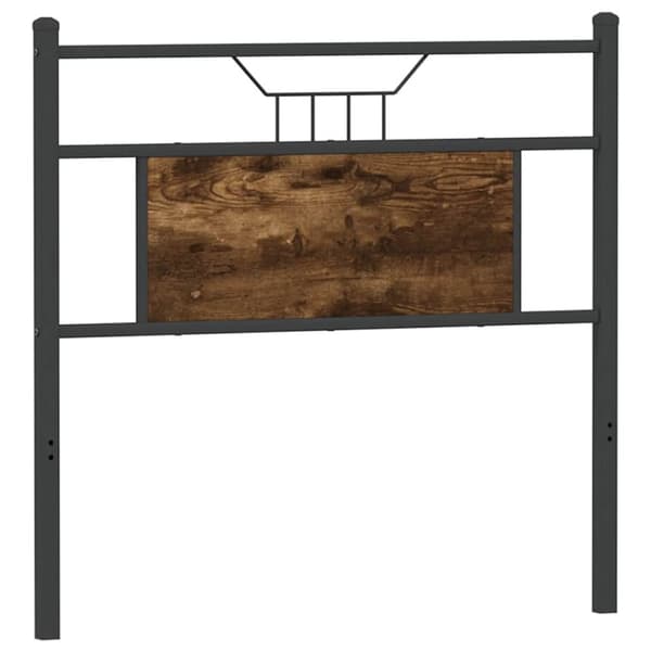 vidaXL Sängynpääty savutammi 75 cm tekninen puu ja teräs