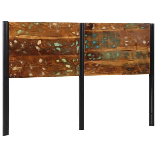 vidaXL sengegavl 160 cm massivt genbrugstræ og jern