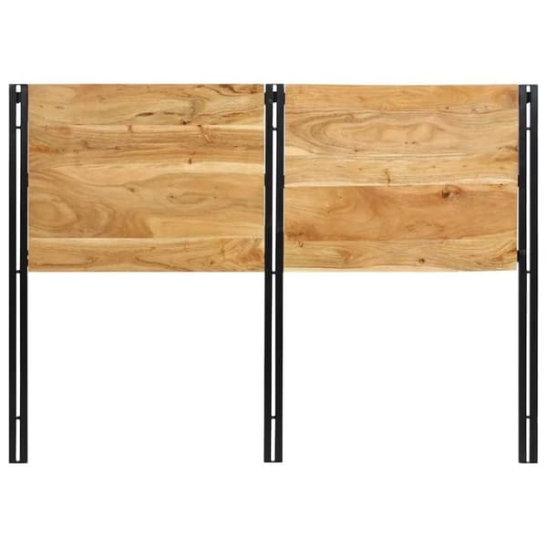 vidaXL sängynpääty 140 cm täysi akasiapuu ja rauta