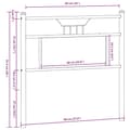 Pikkukuva 9 / 9: vidaXL Sängynpääty Sonoma-tammi 90 cm tekninen puu ja teräs