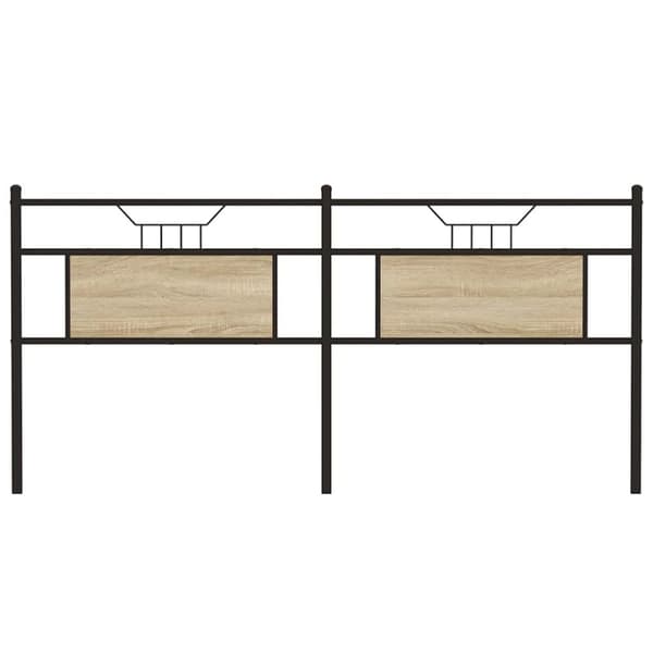 vidaXL Sängynpääty Sonoma-tammi 160 cm tekninen puu ja teräs