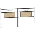 Pikkukuva 1 / 9: vidaXL Sängynpääty Sonoma-tammi 160 cm tekninen puu ja teräs