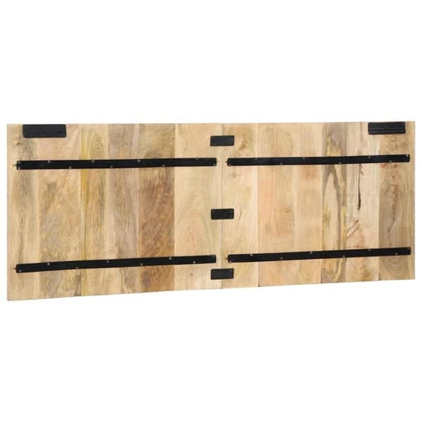 vidaXL Sänggavel 140 cm massivt grovt trä mango