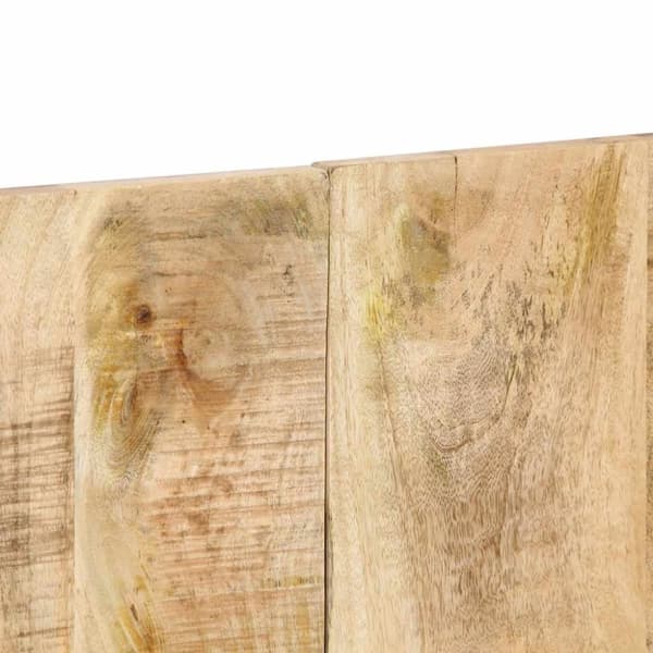 vidaXL Sänggavel 140 cm massivt grovt trä mango