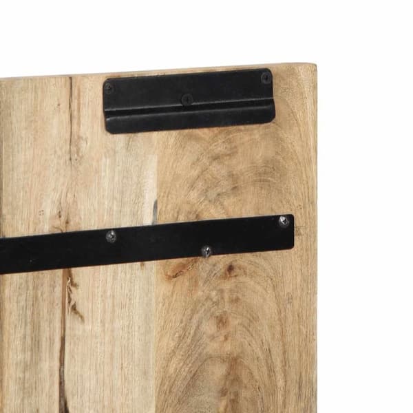 vidaXL Sänggavel 140 cm massivt grovt trä mango
