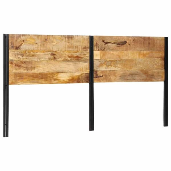 vidaXL sengegavl 200 cm heltre mango og jern