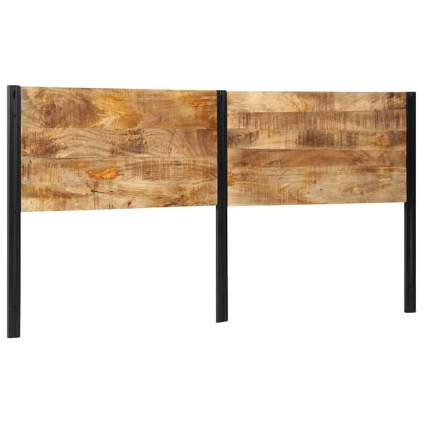 vidaXL sengegavl 200 cm heltre mango og jern
