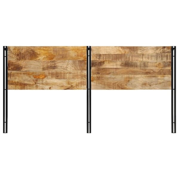 vidaXL sengegavl 200 cm heltre mango og jern