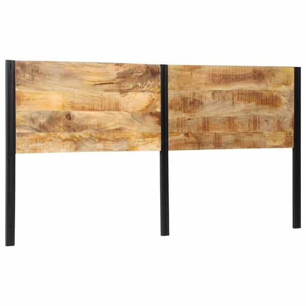 vidaXL sengegavl 200 cm heltre mango og jern