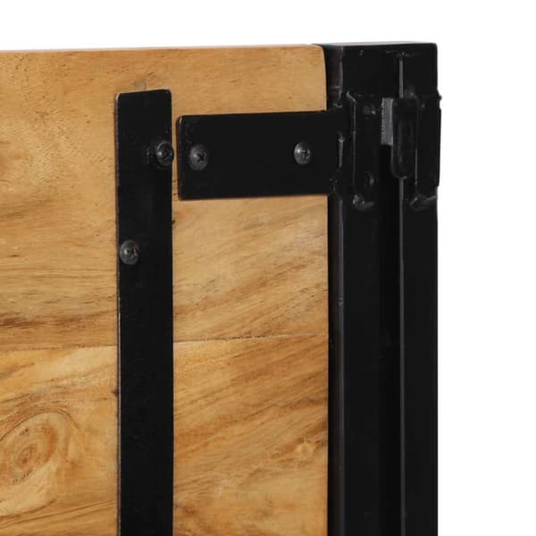 vidaXL sengegavl 140 cm heltre akasie og jern