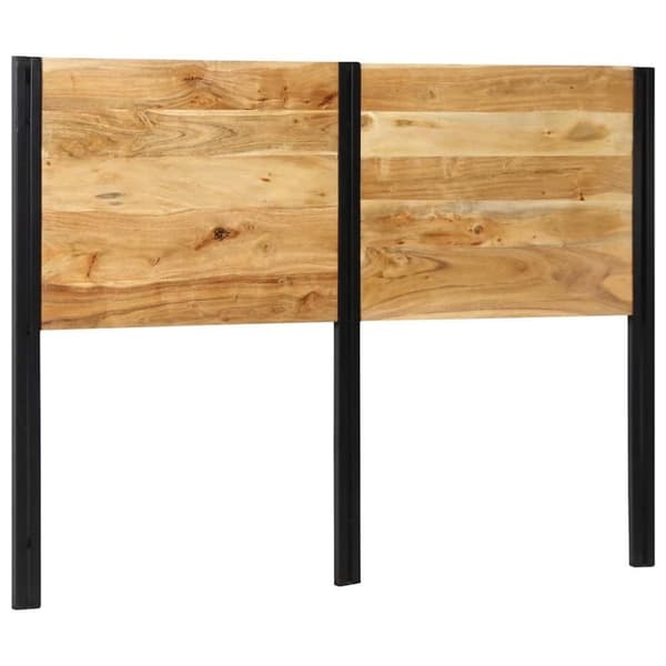 vidaXL sengegavl 140 cm heltre akasie og jern