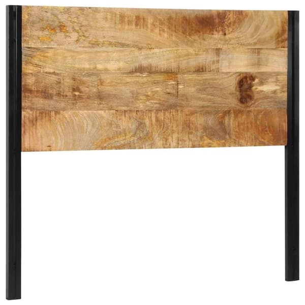 vidaXL sengegavl 120 cm heltre mango og jern