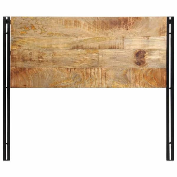 vidaXL sengegavl 120 cm heltre mango og jern